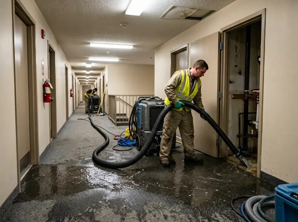 multi-unit-apartment-hallway-f-005 — frequently asked questions, Emergency Burst Pipe Water Extraction & Removal in Brackenr…